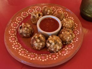 Sabudana Vata Tots  at Chai Pani in Asheville