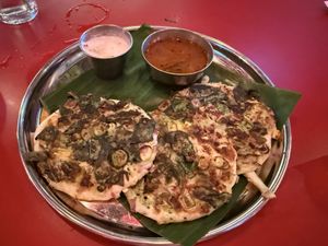 Summer Bounty Uttapam  at Chai Pani in Asheville