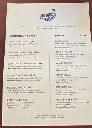 Highly recommend smoothie bowls!  at Island Bowls in Hikkaduwa