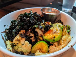 Roasted veggie Buddha bowl at Galaxy Cafe in Austin