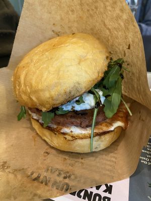 Bluecheese burger at Bun2Bun - Kallio in Helsinki