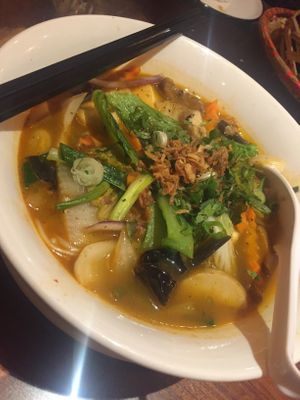 bun bo hue at Sen Viet Vegan in East London