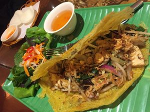 banh xeo at Sen Viet Vegan in East London