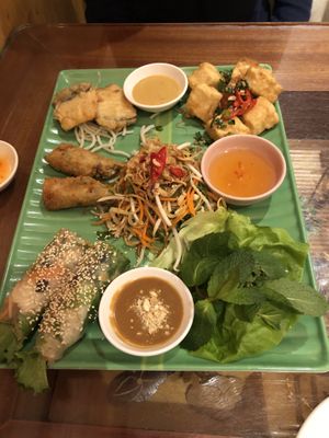 Sharing platter  at Sen Viet Vegan in East London