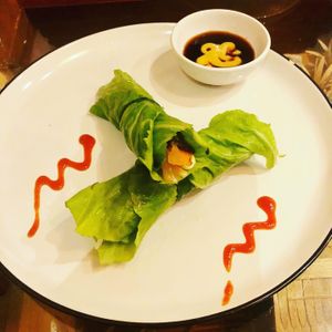 Mustard Green Rolls  at Sen Viet Vegan in East London