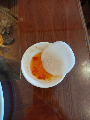 Crackers - only took a photo when we'd nearly eaten them all! at Sen Viet Vegan in East London