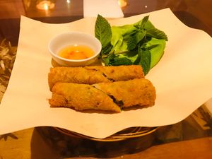 Crispy Springrolls at Sen Viet Vegan in East London