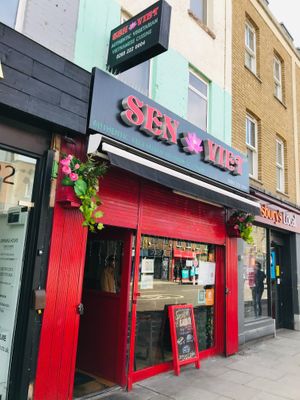 Our doors at Sen Viet Vegan in East London