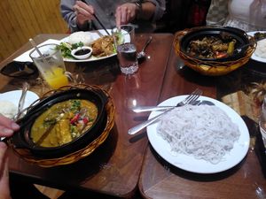 Good sized portions, the sparkling mango juice was delicious and refreshing at Sen Viet Vegan in East London