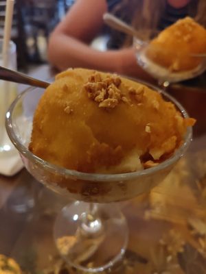 Deep fried Ice Cream at Sen Viet Vegan in East London