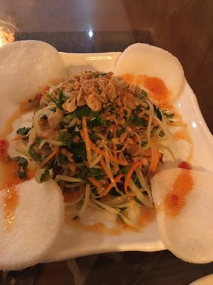 Green papaya salad   at Sen Viet Vegan in East London