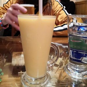 Mango coconut drink at Sen Viet Vegan in East London