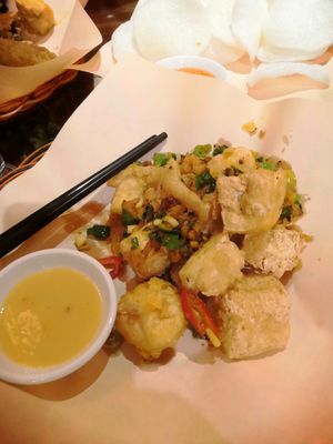 Crispy tofu at Sen Viet Vegan in East London