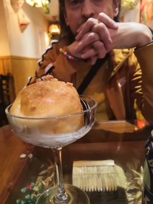 Deep fried ice cream at Sen Viet Vegan in East London