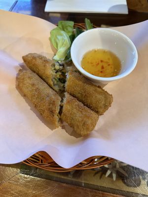 Crispy spring rolls   at Sen Viet Vegan in East London