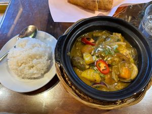 Creamy peanut curry   at Sen Viet Vegan in East London