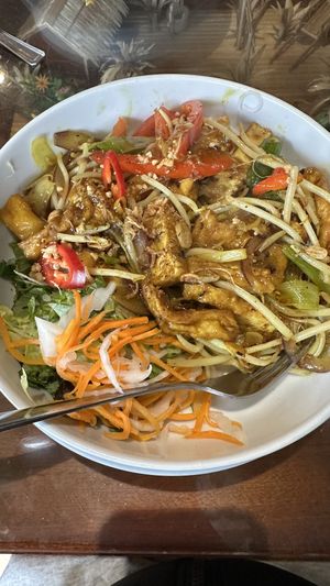 Chill and lemongrass tofu  at Sen Viet Vegan in East London
