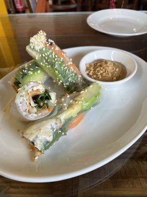 Summer roll  at Sen Viet Vegan in East London