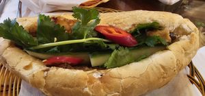 Tofu mushrooms Bahn mi at Sen Viet Vegan in East London