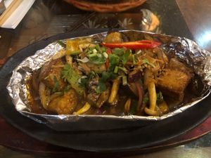 Sizzling beef - very hot! at Sen Viet Vegan in East London