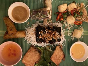 Sharing platter  at Sen Viet Vegan in East London
