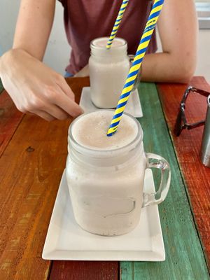 Vegan shake at Bliss Cafe in Oistins