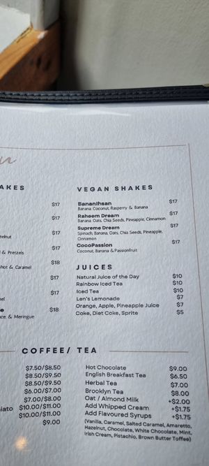 The vegan shakes at Bliss Cafe in Oistins