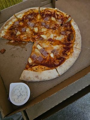 Vegan La Vie Hawaiian. at Papa John's in Bury St Edmunds