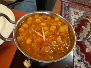 Veganized chickpeas at India in Mallorca