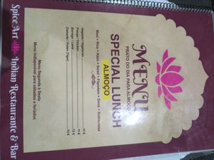 Vegetarian/Vegan menu at Spice Art in Vila Nova De Gaia