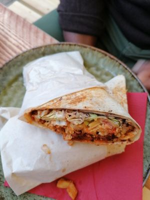 Ginormous burrito at The Tramshed in Sheffield