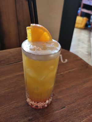 Mango mocktail at The Tramshed in Sheffield