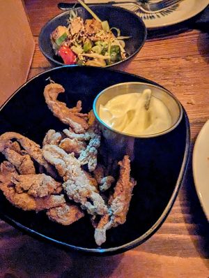 Mushroom dippers at The Tramshed in Sheffield