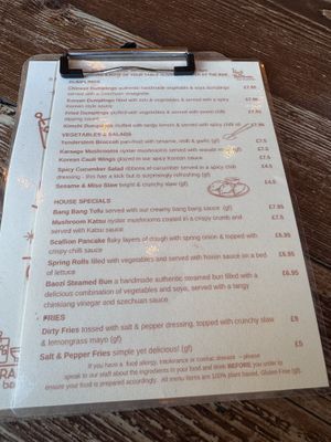 Menu   at The Tramshed in Sheffield