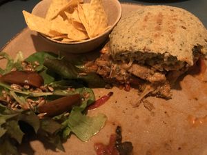 Vegan burger  at Little Local in Svendborg