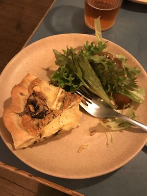 Brie and portobello tart  at Little Local in Svendborg