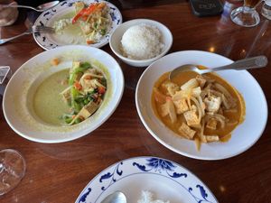 Green and massaman curries  at Singha Thai Cuisine in Moab