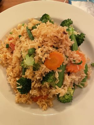 Vegan Thai curry fried rice  at Thai Chili in Ouray