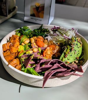 Warm Buddha Bowl at Mudjira Village Eatery in Mudgeeraba