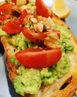 Avocado toast  at Story Coffee Roasters in Hiroshima