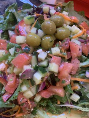 Greek salad no cheese   at Jerusalem in Myrtle Beach