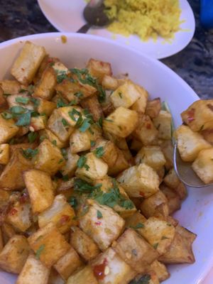 Very spicy potatoes - if you like spicy, you’ll love them!   at Jerusalem in Myrtle Beach