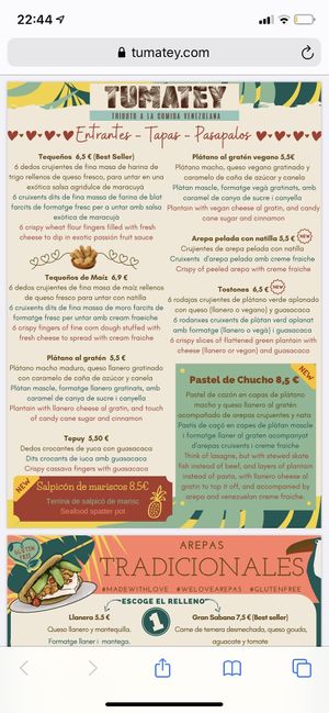 Some vegan entrees  at Tumatey in Barcelona