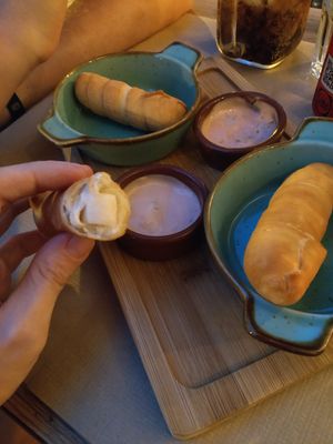 Tequeños veganos at Tumatey in Barcelona