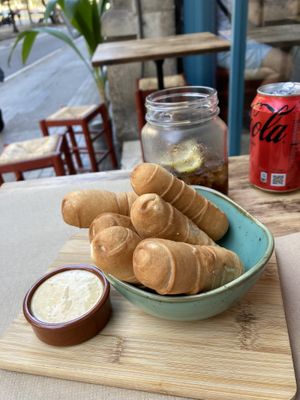 Vegan tequeños   at Tumatey in Barcelona