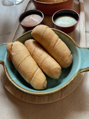 Vegan tequeños  at Tumatey in Barcelona