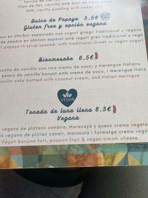 Vegan dessert  at Tumatey in Barcelona