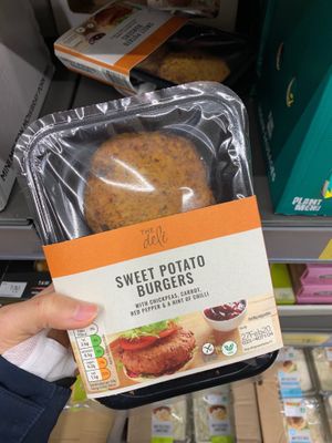 Sweet potato burgers.  at ALDI in Loughborough