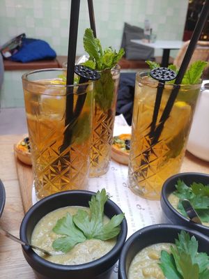 Cold homemade ice tea at Anne&Max in Eindhoven