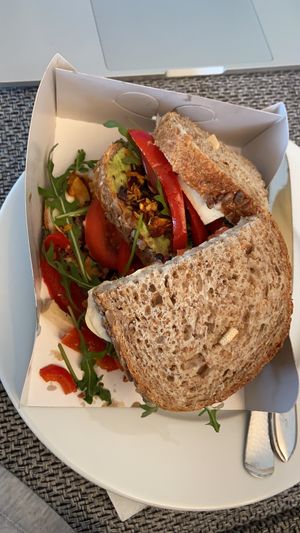 Not the best photo, but it is the best sandwich (Very vegan club sandwich at home).  at Anne&Max in Eindhoven